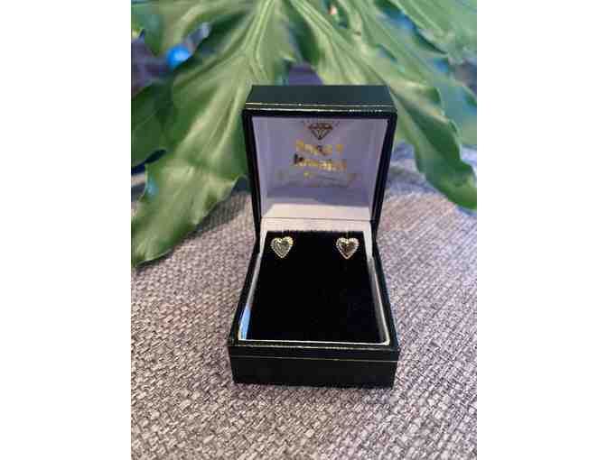 14K Gold Heart Stud Earrings and $25 GC to Rena's Jewelry