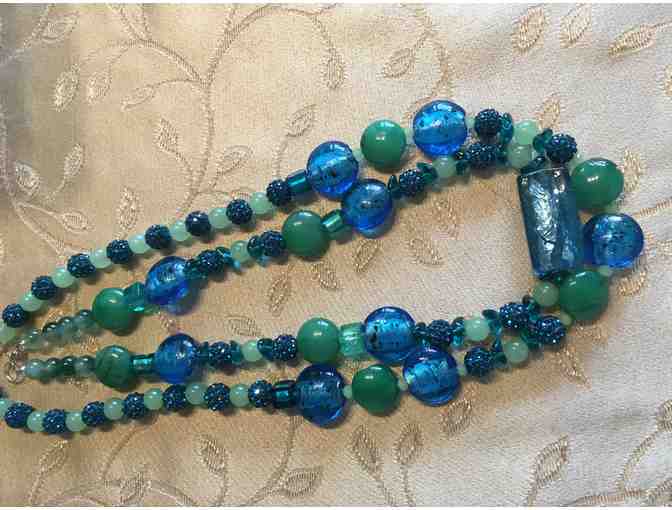 TWO Dazzling NECKLACES made of Hand Blown Beads