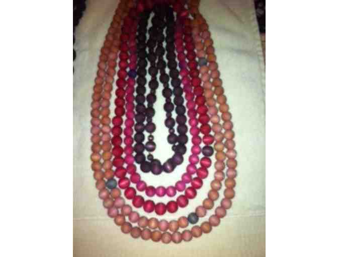 Dress Up Your Outfit:  Hand-dyed BEADED NECKLACE