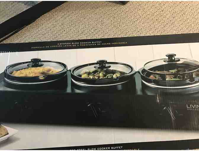 Living Collection 3-Station Slow Cooker Buffet