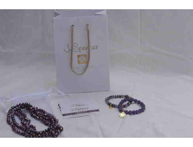 J. Spencer Bead Bracelet, Shimmer Bracelet and Beaded Necklace