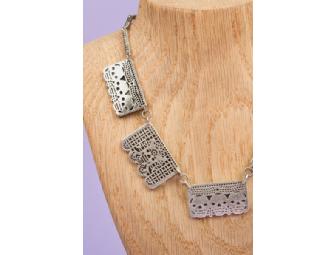 Pamela Love Day of the Dead Antique Silver Ring and Necklace