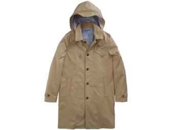 Shipley & Halmos Men's Camel Trench with Removable Hood