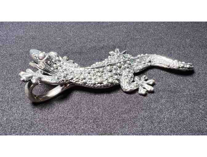 Silver Gecko Pendant