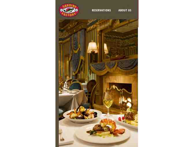(2) Night stay at the Monterey Plaza Hotel and Spa and Dinner for 2 at the Sardine Factory