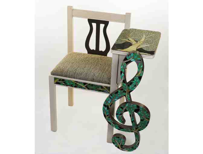 Nature's Rhythm:  Glass Mosaic Telephone Chair
