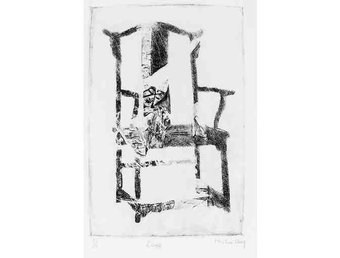 Cage: Drypoint Print