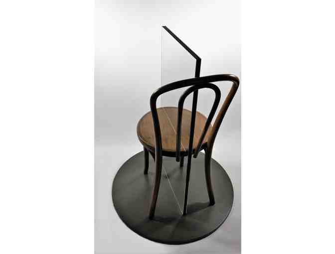 Chair Without Charity:  Wood & Acrylite Sculpture