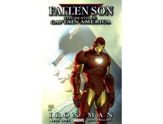 FRAMED COLLECTIBLE COMIC BOOK COVER 'FALLEN SON: THE DEATH OF CAPTAIN AMERICA'