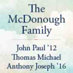 THE McDONOUGH FAMILY  John Paul '12, Thomas Michael, Anthony Joseph '16