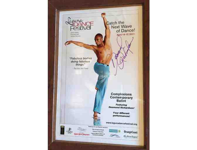 A Signed and Framed Poster by Desmond Richardson