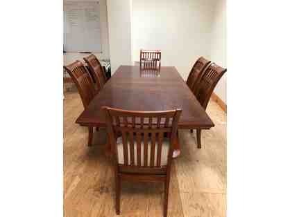 6 - 8' Solid Wood Dining / Conference Table w/ 6 Chairs