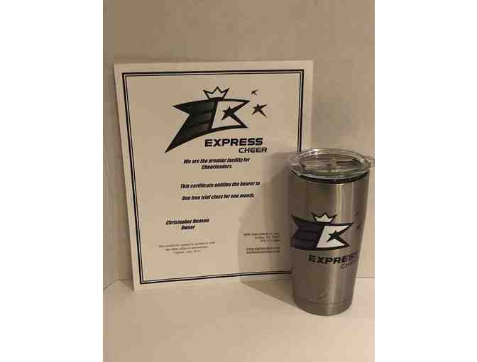 Express Cheer - Trial Class for One Month and a Stainless Tumbler