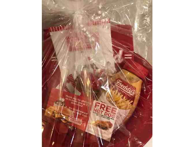 Freddy's Frozen Custard & Steakburgers -  gift basket with meal vouchers and goodies