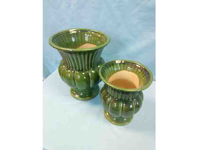 Elegant Green Vase Set