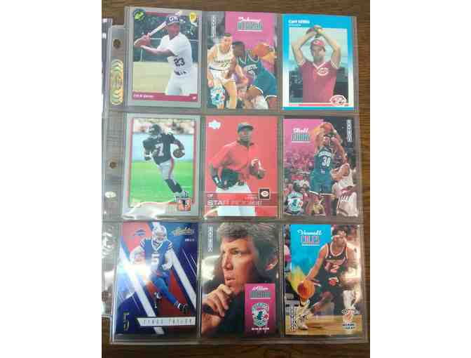 Local Sports Heroes: Collection of 18 NBA, NFL, MLB Cards