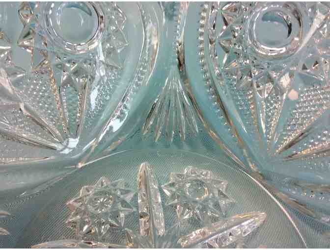 Antique Hand Cut Glass Bowl
