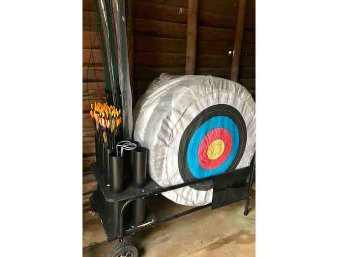 Bear Archery Cart and Archery Equipment
