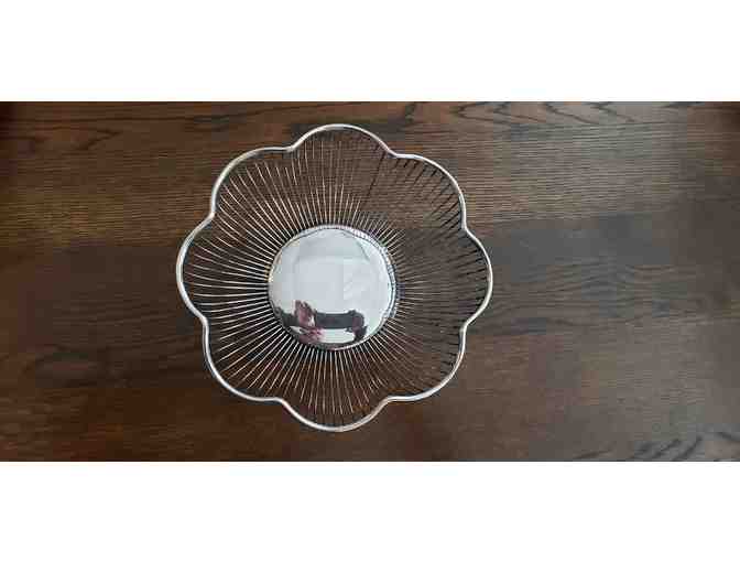 Silverplated Scalloped Wire Bread Basket
