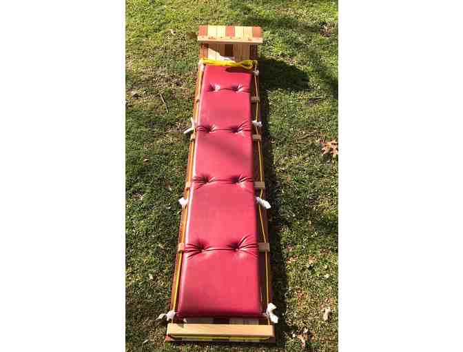 6' Wooden Toboggan with seat pad - Photo 2