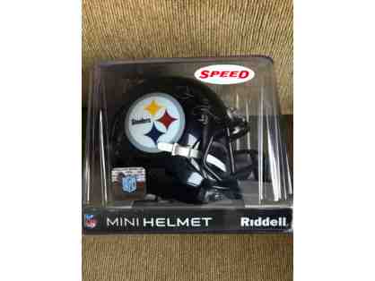Edmunds Brothers Signed Steelers Mini Helmet