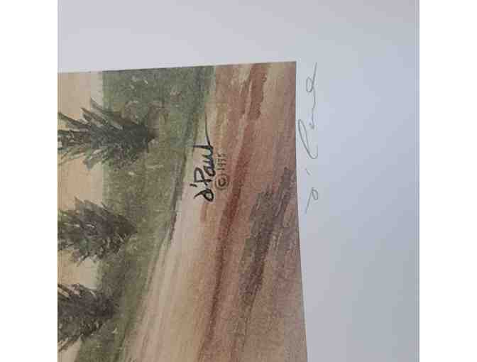 Home for the Evening signed print donated by Living History Farms