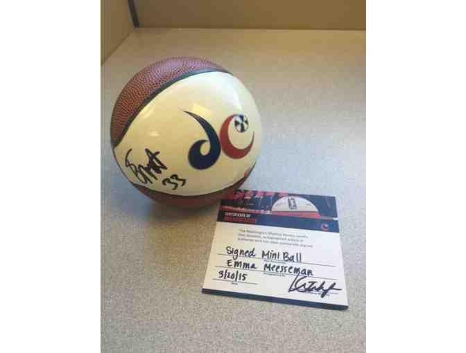 Emma Meesseman Autographed Washington Mystics Mini Basketball