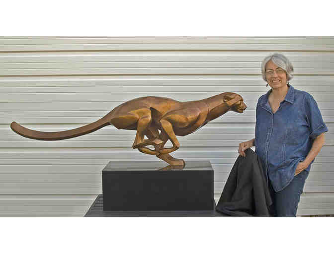 Running Cheetah Bronze Sculpture