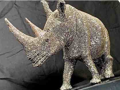 Rhino in Swarovski Crystal