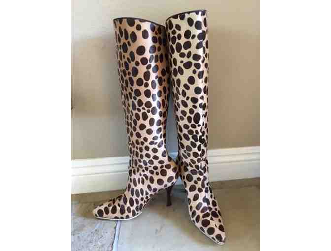 Manolo Blanik Cheetah Print Boots