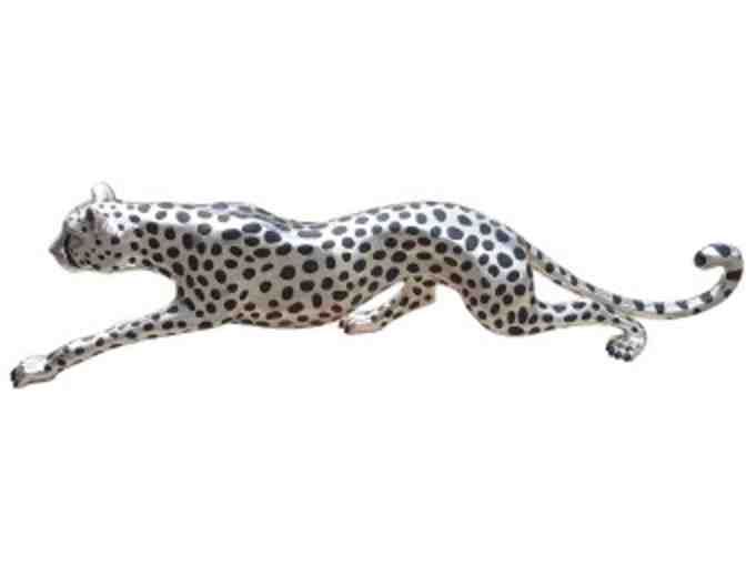 Zawadi Silver Plated Bronze Cheetah Sculpture