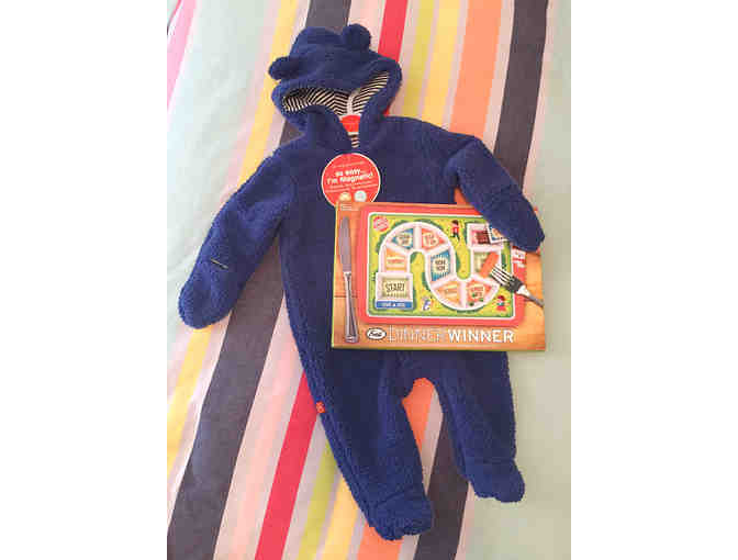 A Baby Boy Fleece Snapsuit and Kids Platter from Random Accessories Gift Shop $60 value