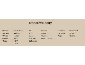 Chick's Shoes and Service on Mercer Island:  $50 Gift Certificate