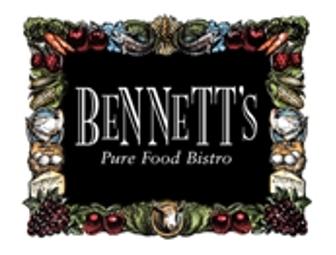 Bennett's Pure Food Bistro on Mercer Island:  Gift certificate for $100