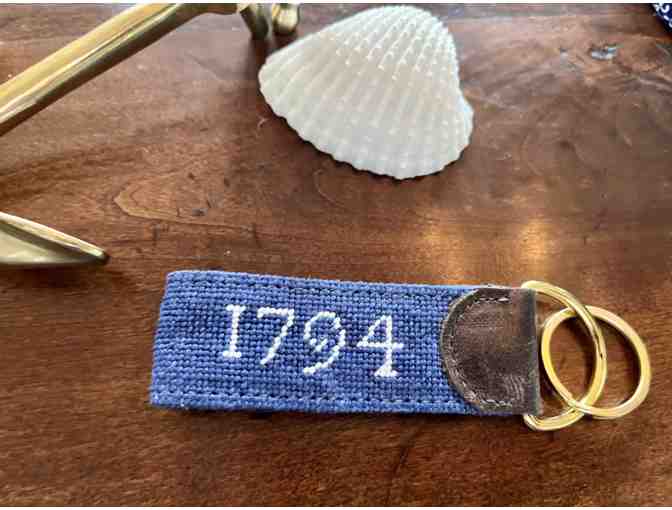 Bespoke Needlepoint Cheshire Academy Key Fob