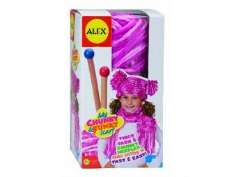 Knot-a-Poncho and My Chunky Funky Scarf craft kits by ALEX Toys