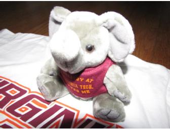 Virginia Tech Youth T-Shirt and Small Stuffed Elephant
