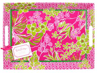 Lilly Pulitzer Serving Tray & Fireplace Matches