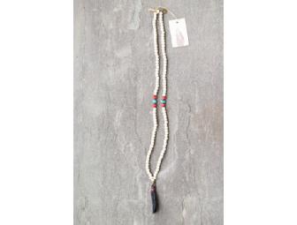 Cream Wooden Bead Necklace