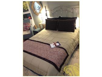 Mata Home Grey Orbits Bed or Table Runner