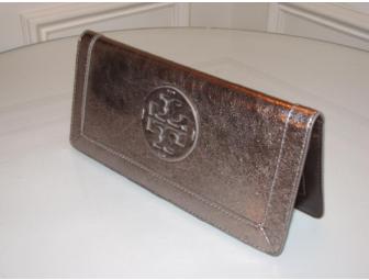 Tori Burch Metallic Leather Wallet