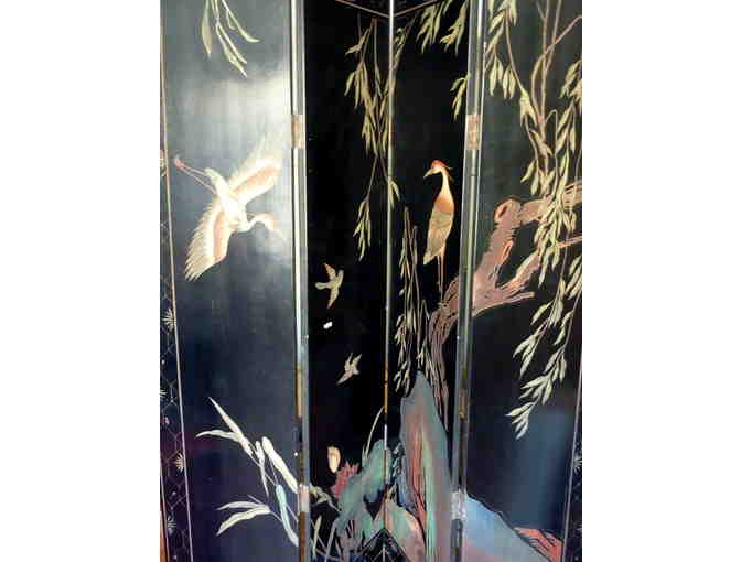 Wooden Chinese folding screen
