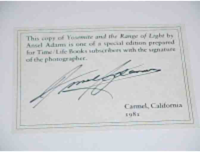 Ansel Adams Autographed Photo Book