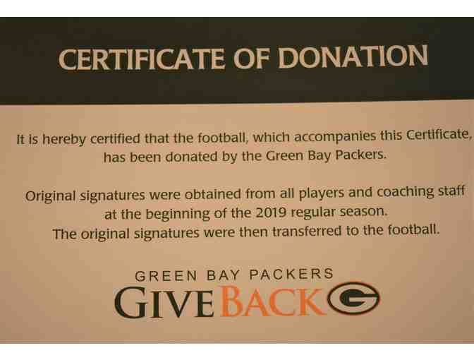 2019 Green Bay Packers Autographed Football