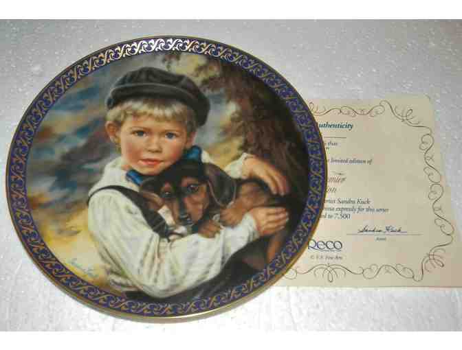 RECO INTERNATIONAL - PUPPY Collectors Plate By Sandra Kuck
