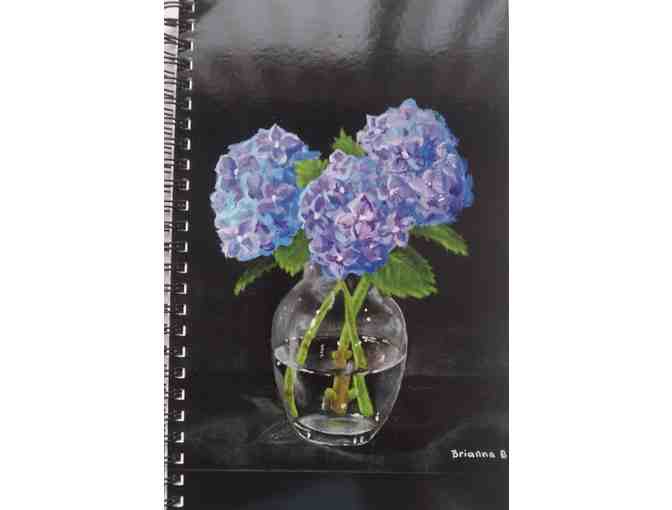 Spiral Notebook with Flower cover design by Brianna Battermann