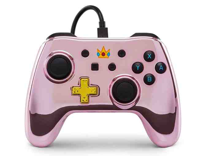 PowerA Wired Controller for Nintendo Switch Chrome Princess Peach