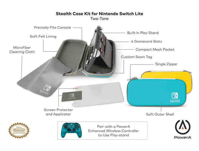 PowerA Stealth Case Kit for Nintendo Switch Lite - Two-tone