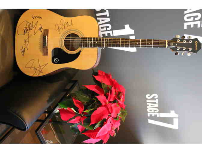 Autographed Guitar by Train
