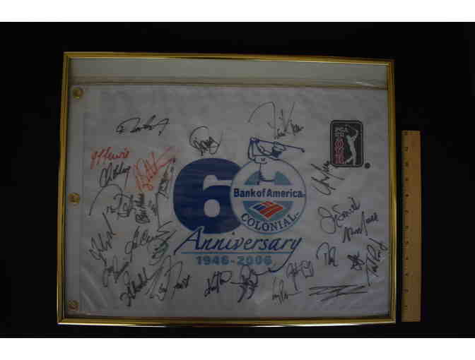Signed Colonial Pin Flag 60th Anniversary